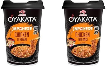 OYAKATA Teriyaki Hähnchen Geschmack Instant Nudeln Wok Style Japanischer Art Schnelle Zubereitung Ramen 96g (Packung mit 2)
