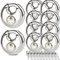Lot de 10 verrous à disque pour le rangement à clés identiques, cadenas à clé en acier inoxydable avec clés, serrure de rangement étanche pour casier de rangement, abri de jardin, portail, clôture,