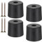 SumnaCon 4 Pcs Plastic 5cm Round Tapered Couch Legs, Black Sofa Legs Replacement Table Feet Cabinet Supporting Feet with Screw-in Screw for Room Furniture DIY Replacement