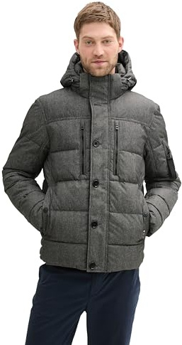 TOM TAILOR Herren 1043707 Pufferjacke mit abnehmbarer Kapuze
