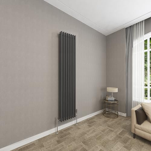 Sky bathroom 1800x380mm Vertical Anthracite Cast Iron 3 Column Radiator Traditional Upright Central Heating Radiator