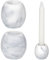 GMYIAK Marmor Kerzenhalter, Set mit 2 Deko Kerzenständer, Öffnung Dia1“ (25mm) für Stabkerzen, Kerzen Ständer Tischdeko für Hochzeit Wohnzimmer Tabelle (Weiß)