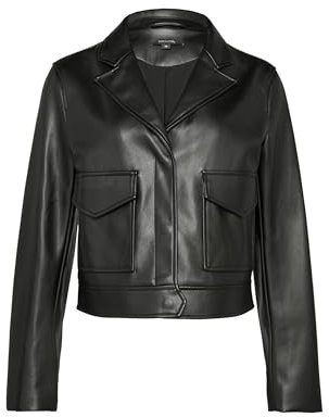 Comma Kurze Jacke in Lederoptik