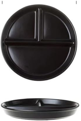 AENZA Piatto Scomparti Ceramica, Piatti Ceramica,Piatto Diviso in Tre per Dieta Adulti, Piatti per Snack, Insalata, Dessert, Piatto Diviso in Tre per Dieta (8 Pollici)