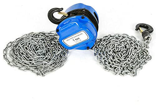 Paranco professionale per bottiglie a catena 2T, per verricello a mano, catena completamente zincata, senza olio, portata 1000 kg, tirante a cricchetto, 4 m