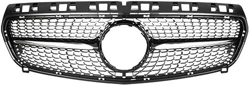 LeiBaOF Griglia renale Anteriore Stecca Grill,Paraurti Anteriore griglia per Mercedes Classe A W176 Hatchback 2013 2014 2015,Griglie Parte di Ricambio,B-Black