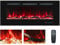 33 in / 84cm Electric Fireplace Inserts, Recessed and Wall Mounted Fireplace Heater, Thermostat, Linear Fireplace with Remote & Touch Screen, Multicolor Flame, Timer, Log & Crystal, 750W/1500W…