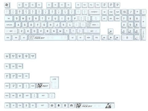 TAKOXIA Kepcaps 141Key MDA Profile Keycaps for 61/68/75/84/87/98/104/108 Mechanical Keyboards, Backlit Compatible, Ergonomic Design