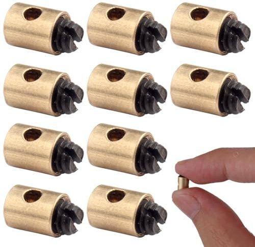 EOYVAIL Câbles et gaines de frein vélo,Serre-câble d'accélérateur universel en laiton, serre-fil de moto, 5x6mm, adapté aux scooters et accélérateurs de moto (10 pièces)