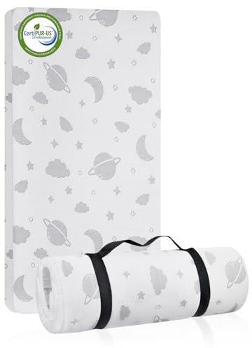 Lilian&Gema Babymatratze, Kindermatratze 60x120 cm, Babybett Matratze Hautfreundlicher Bezug Abnehmbar und Waschbar, Kinderbett oder Reisebett, Weich Atmungsaktiv Baby matratze aus Baumwolle