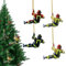 Weihnachtsbaum Feuerwehrmann Acryl Ornamente, 4 Stück Feuerwehrmann Weihnachtsschmuck Weihnachten Deko, für Baum, Fenster und Wanddekoration