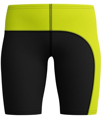 Speedo Boys Learn-to-Swim Solid Jammer One Piece Swimsuit, Block Hyper Yellow, 10