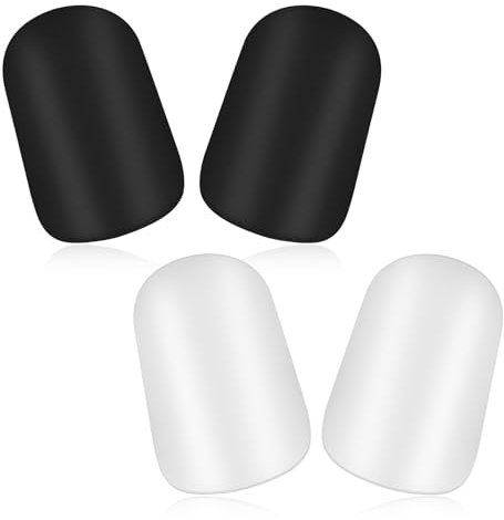 TNEDFOD 2 Pares mini Espinilleras de Fútbol 9.5x6cm, con Alta Resistencia al Impacto para Niños,Jóvenes,Adultos Equipo de Protección Negro, Blanco