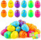 Hyran 24 Pezzi Uova Plastica da Riempire, Ovetti Pasquali, Uovo Plastica Vuoto da Riempire e Appendere, Uova Decorative Pasquali, per Sorprese e Regali, Caccia alle Uova (B)