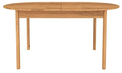 Lomadox Tisch Esstisch Ausziehtisch oval ausziehbar 200/245/290x80 cm, Eiche massiv geölt, Echtholz/Massivholz