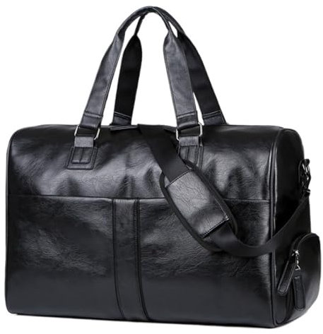 JYARZ Reisetasche für Fitness 18-Zoll-PU-Reisetasche Für Wochenendtrip, Handgepäck, Fitnessstudio, Sporttasche Für Herren Handgepäck Tasche