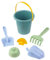 LENA® Sandspielset 6-teilig – Eimer 16 cm Ø (1,4 L), Schaufel, Rechen, 3 Förmchen, für Kinder ab 12 Monaten, TÜV Zertifiziert, Made in Europe, farbig Sortiert