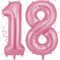 OFFCUP Palloncini Compleanno Rosa 101 CM, Palloncino Numero 18/81, Foil Palloncini Numeri, Giganti Palloncini Numeri, Decorazioni Festa Compleanno, Gonfiabili Pallone per Anniversario