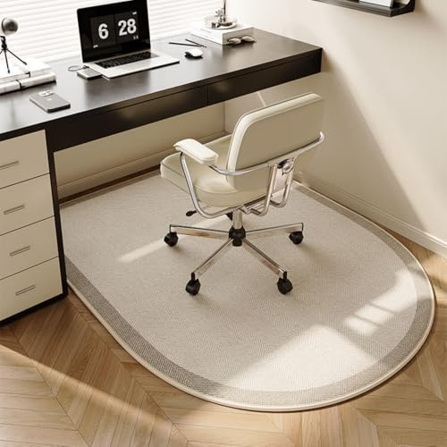 Odot Office Chair Mat for Carpeted and Hardwood Floor Protector, Non-Slip Computer Gaming Rolling Chair Desk Mat Multi-Purpose Protection Carpet Modern for Wooden Floors (Semicircle,100x120cm)