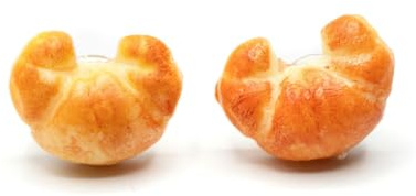 Miniblings Schön Detaillierte Croissant Ohrstecker Gebäck Frühstück Bäcker | In Berlin von Hand montierter Ohrschmuck, mit Paris, auch als Mitbringsel geeignet