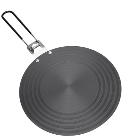 HOB Converter Platte - Induktions-Adapterplatte, Heizungsflüssigkeitsplatten, 9,45 Zoll Wärmediffusor | Teller mit Klappgriff für Herd Brenner Heizung Gusseisenpfanne Keramik Kaffeemaschine