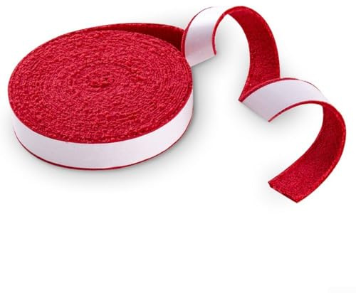 Honseadek Tennishandtuch, 10 m, Farbband, Schläger, Overgrip, Squash-Rolle für Mikrofaser im Badminton, schweißabsorbierend, mehrere Griffe, Weiß