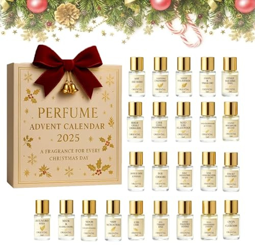 Parfüm-Adventskalender 2025 – 24 Tage exklusive Designer-Düfte für Damen & Herren | Luxuriöses Geschenkset mit 2-ml-Reisegrößen | Das perfekte Geschenk für die Festtage (1Pc)