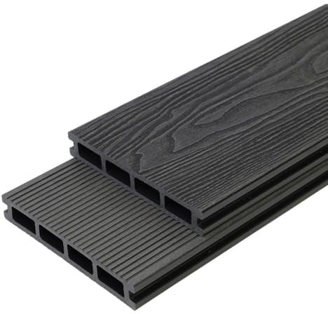 Endorphin Premium WPC Terrassendielen, 60 Dielen Anthrazit für 20 m² | Witterungsbeständig, pflegeleicht, rutschfest, splitterfrei, Komplettset, 220x14,6x2,1 cm, Für Terrasse, Balkon, Garten