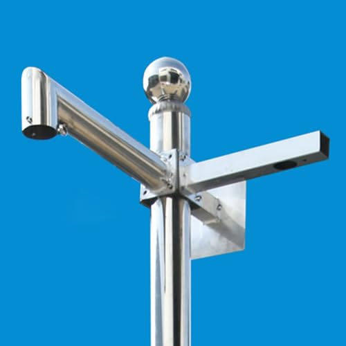 Outdoor Security Camera Mounting Pole with Adjustable Brackets for Enhanced Surveillance Coverage
