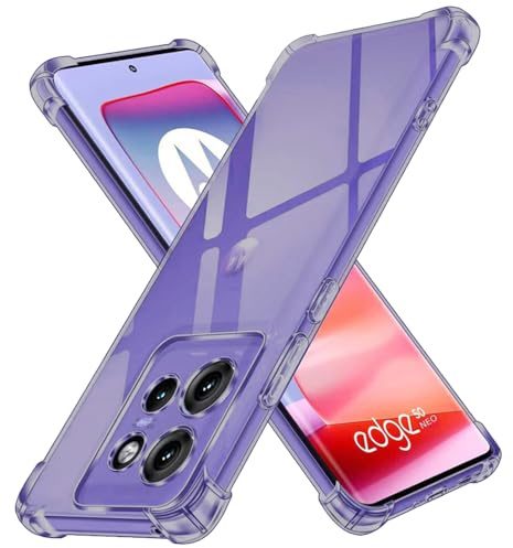Techsuit für Motorola Edge 50 Neo, Edge 60 Neo, ThinkPhone 25 Hülle mit Soft Touch, Vergilbungsfrei Material, Stoßfest, Luftkissen Ecken, Kameraschutz, Shockproof Clear Silicone, Rauchschwarz
