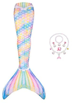 Niedliches Set Kinderkleidung Lustige Und Verspielte Muster Ideal FüR Pool Und Meer,meerjungfrauenflosse-120