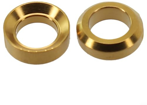 Bicycle Disc Brake Caliper Bump Gasket Set Includes Concave and Convex Washers for Mount Positioning M6x5.5 (Yellow)