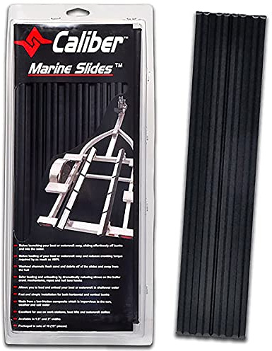 Caliber Marine Slides Trailer Bunk Pads (15-Inch, Black)