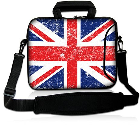 Pedea Design Schutzhülle Notebook Tasche 15,6 Zoll (39,6cm) mit Schultergurt Union Jack
