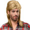 Vokuhila Perücke Proll Wig | Motto Bad Taste Party | für Ihr Faschings-Karneval Kostuem (Vokuhila dunkelblond)