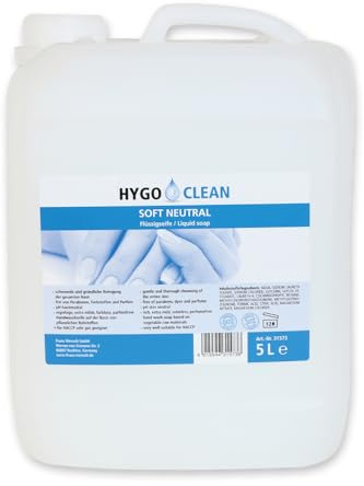 5 Liter, Flüssigseife, FRANZ MENSCH, 1 Stück, klar, Soft Neutral, Handseife | Packung, Handwaschseife, liquid soap, milde Reinigung, Händehygiene, Waschraum, Büro, Gastronomie