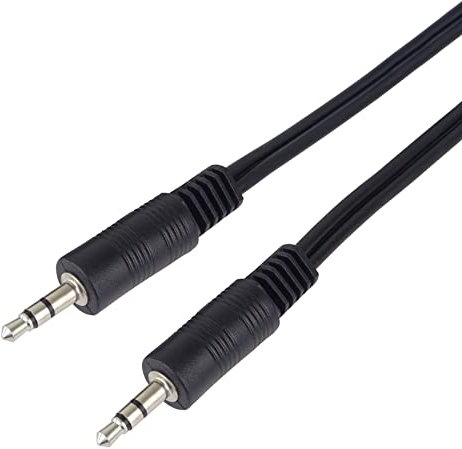 PremiumCord Cable Jack 3m, Jack Plug 3.5mm, Macho a Macho, Cable de Conexión de Audio Para Auriculares Aux, Para TV Celulares MP3 HiFi, Blindado, Color Negro