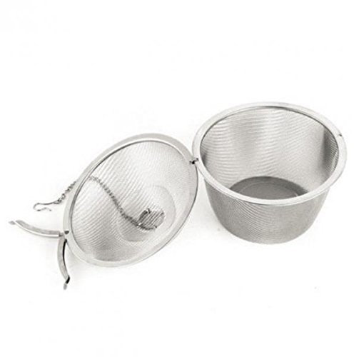 Boule Inox à Thé Epices Infuseur Filtre de Café en Maille pour Lâche Feuille - Argent, 8.5cm