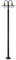 EGLO Außen-Stehlampe Sirmione, 3 flammige Außenleuchte, Standleuchte aus verzinktem Stahl, Glas: Weiß, opal-matt, Farbe: Schwarz, gold, Fassung: E27, IP44