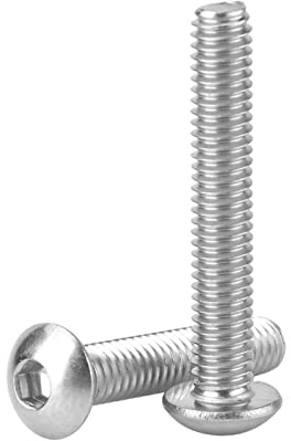 210Pcs M4 Button Head Screws Bolts 304 Stainless Steel Hex Socket Screws and Nuts Machine Fastener Assortment Kit Screws and Nuts Assrotment Set