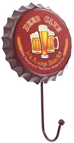 VOSAREA Wandhaken Vintage Eisen Kronkorken Form Blechschilder Oktoberfest Wand Dekor (Beer Cave)