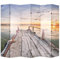 vidaXL Raumteiler klappbar 228x170cm See mit Steg Paravent Spanische Wand
