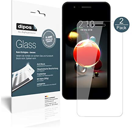 dipos 2x Displayschutzfolie 9H klar für LG X2 2018 | Bricht und splittert nicht, kein Echtglas, Anti-Shock, passt perfekt, kratzfest, blasenfrei, hüllenfreundlich, selbstklebend