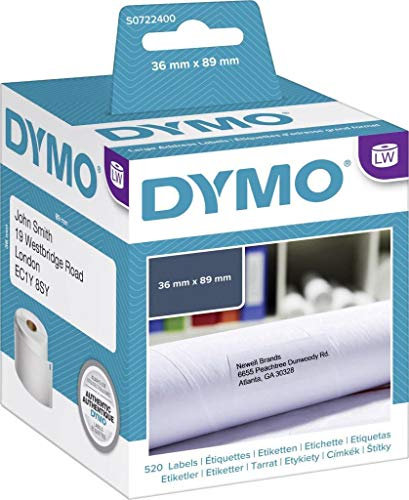 Dymo LW Wide Adress-Etiketten 520 Etiketten/Packung 89 x 36mm (99012)