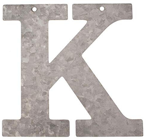 Creative Discount® Metall-Buchstabe verzinkt, 12x0,1cm, K