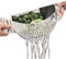 BESTONZON escurridor de ollas de acero inoxidable con escurridor de espaguetis para pasta y freír, color plateado