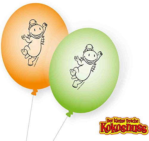 DH-Konzept: 8 Luftballons * DER KLEINE Drache Kokosnuss * fals Deko ür Kinderparty und Kindergeburtstag | Kinder Ballons Party Set