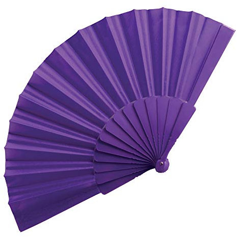 eBuyGB Folding Handheld Pretty Hand Fan Wedding Party Accessory Pocket Sized Fan For Wedding Gift, Party Favors, DIY Decoration, Summer Holidays, Home Décor , Purple