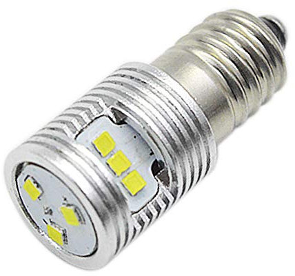 Ruiandsion 1 Stück E10 Base LED Upgrade Glühbirne 6-24V 1W Ersatz für Scheinwerfer Taschenlampen Taschenlampe LED Umbausatz Glühlampen, unpolar