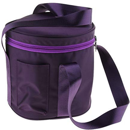 SDENSHI 8-14 Zoll Klangschale Tragetasche, Baumwolle gepolsterte Klangschale Tasche Rucksack, Wasserdicht - Lila - 8 Zoll
